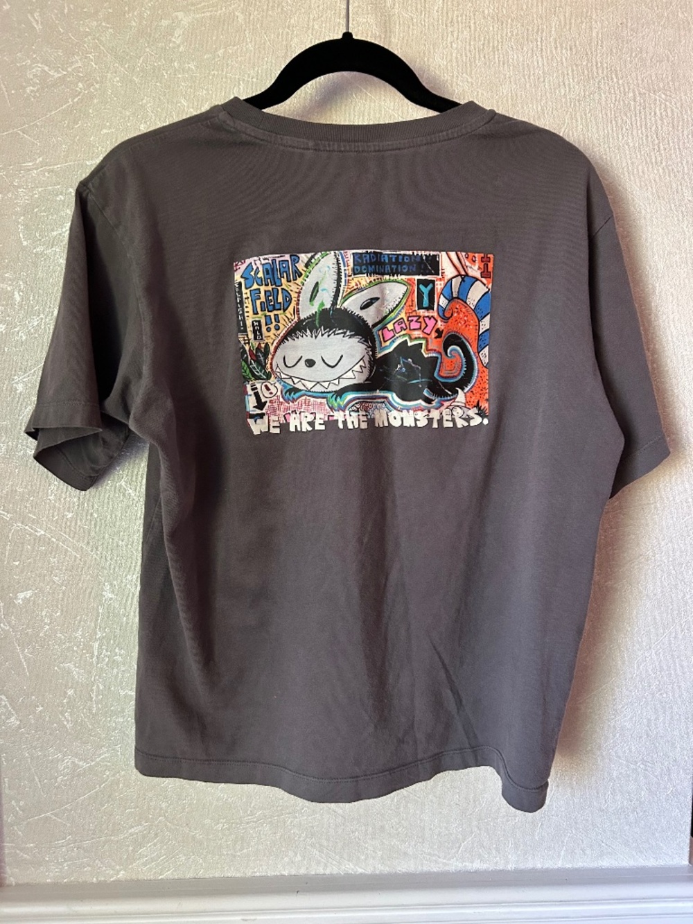 UNIQLO UT x POP MART The Monsters Labubu Graphic Tee Dark Gray S